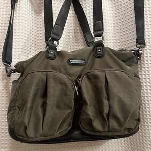GUC timi & leslie go-bag with POCKETS galore; comfy straps, olive gray